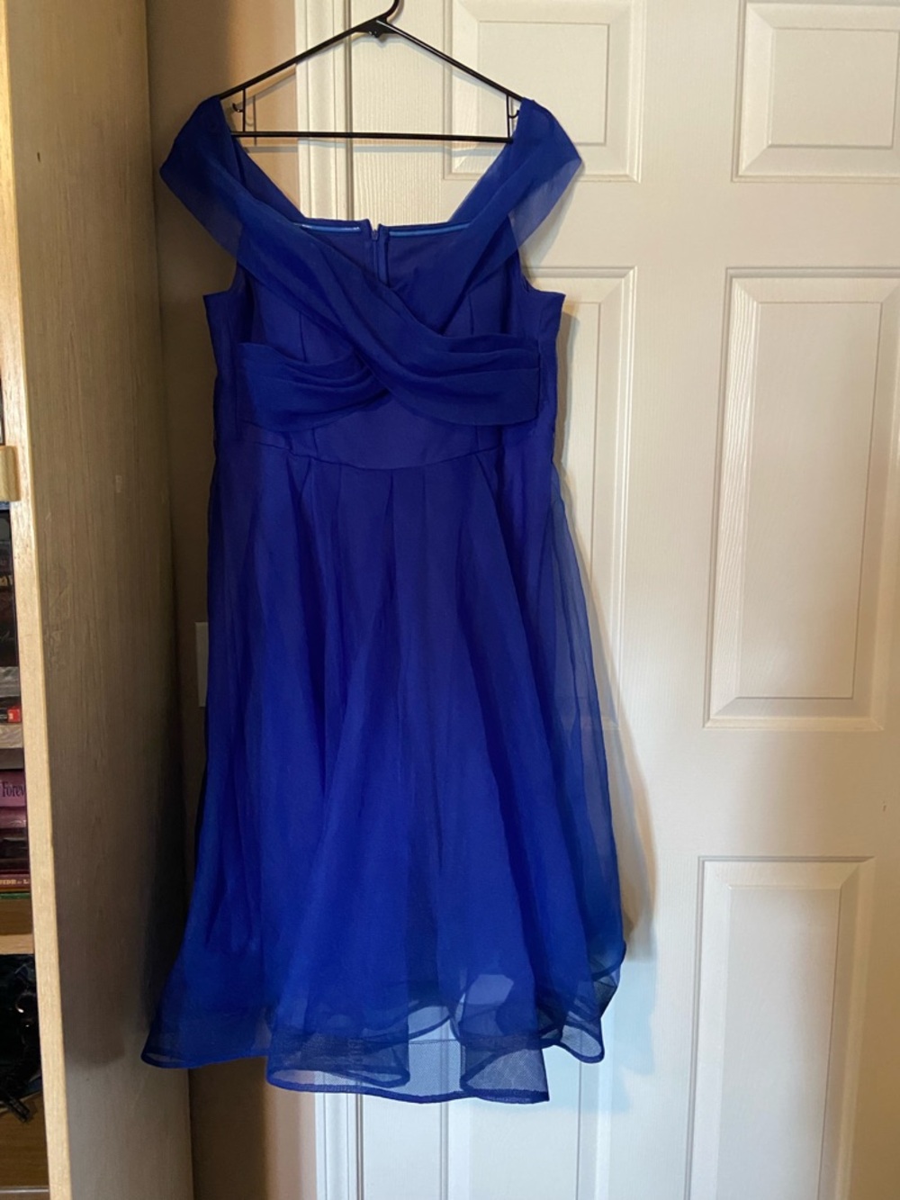 Royal Blue Off-Shoulder Cocktail Dress